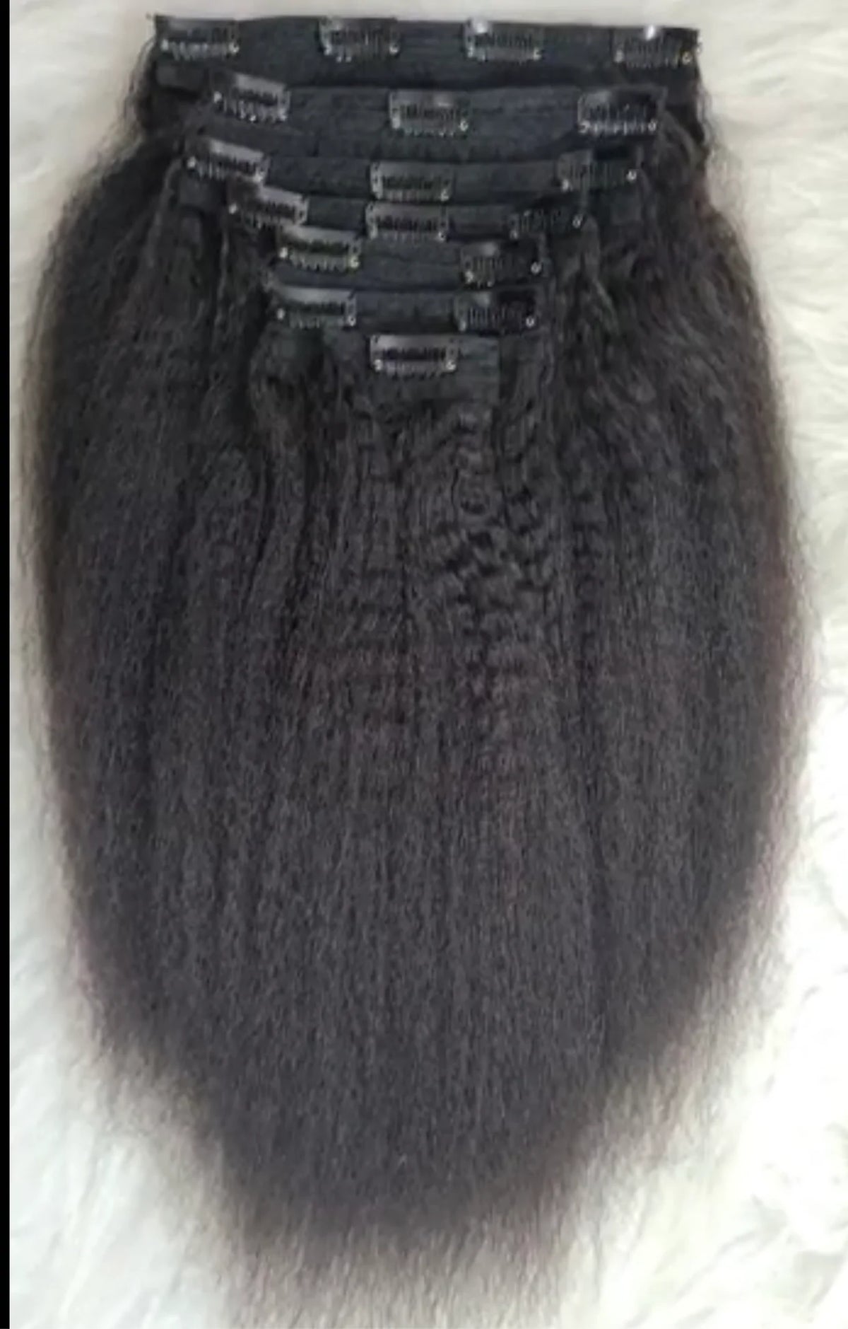 Seamless Kinky Straight Clip ins