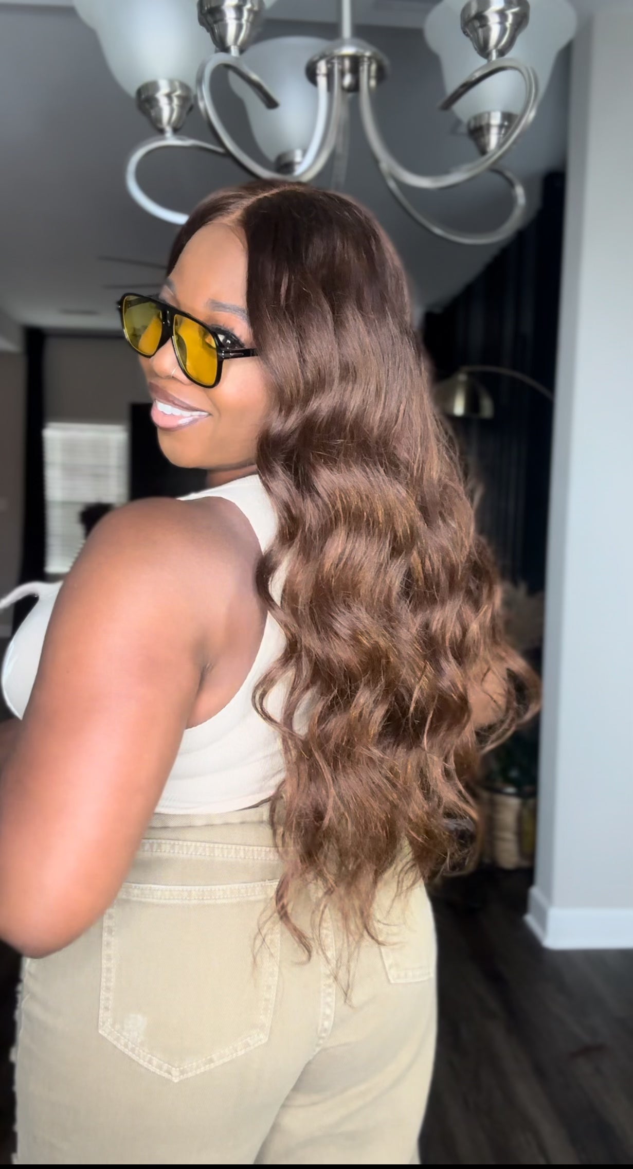 Chocolate Brown Glueless HD Wig