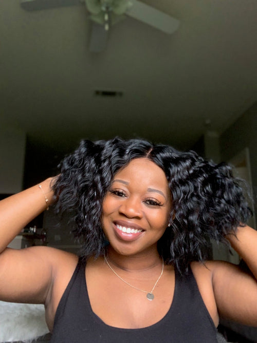 Blunt Cut Crimped Bob - Quick Wig for Effortless Style