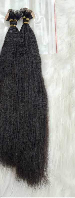 Sleek and Chic: Kinky Straight Tape-In Hair Extensions