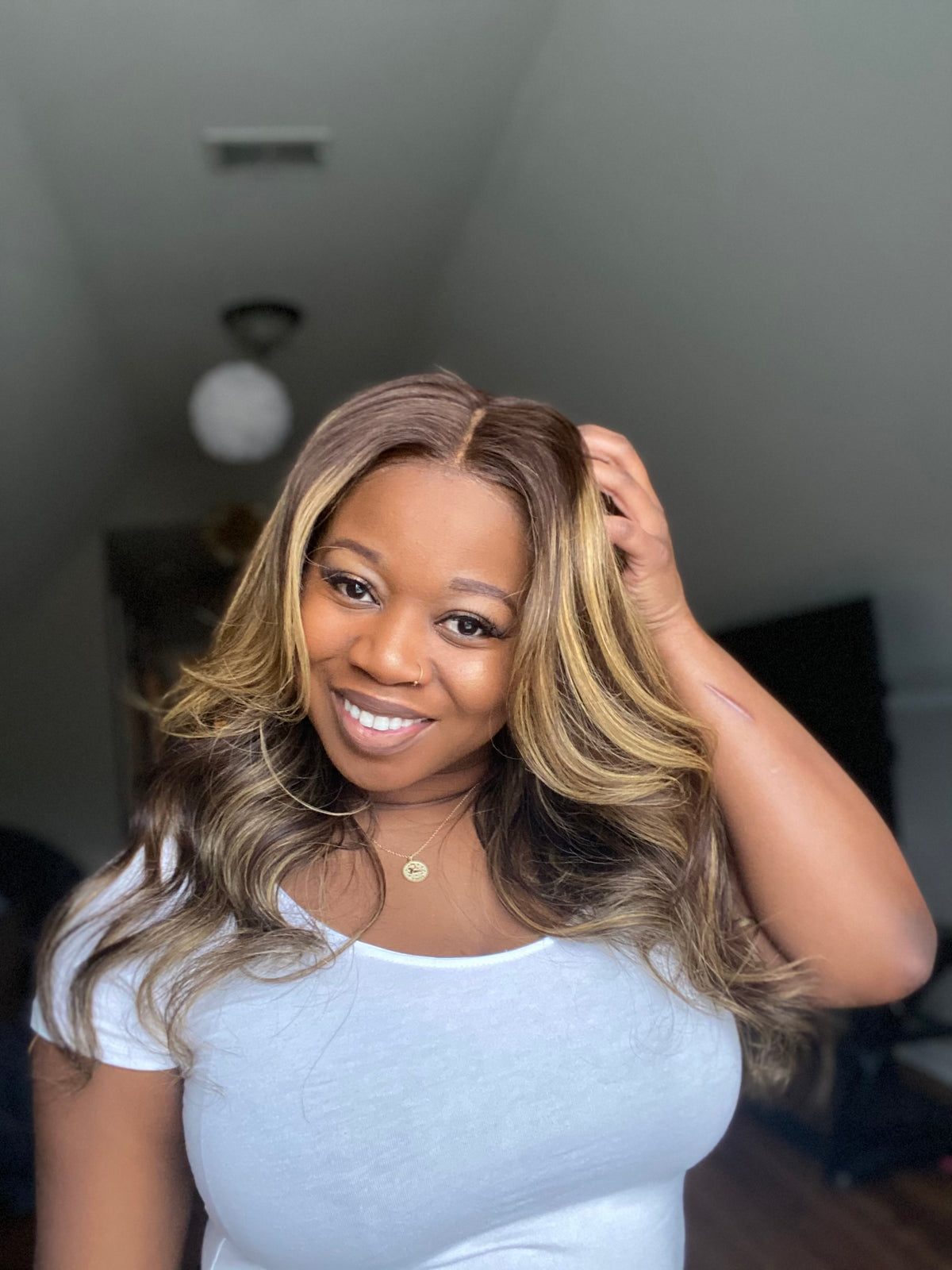 Caramel Frontal Wig - Enhance Your Look with Warmth and Elegance